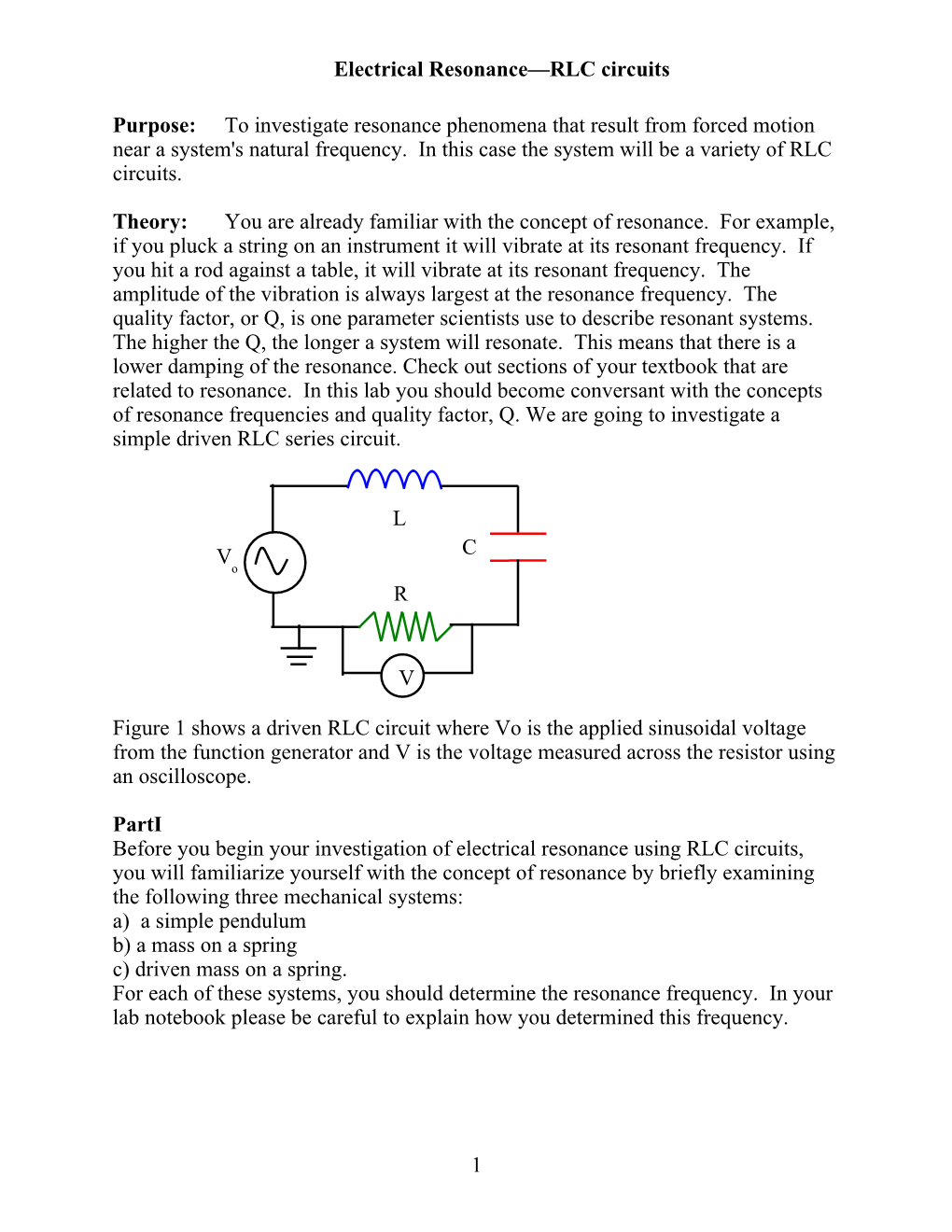 Electrical Resonance RLC Circuits