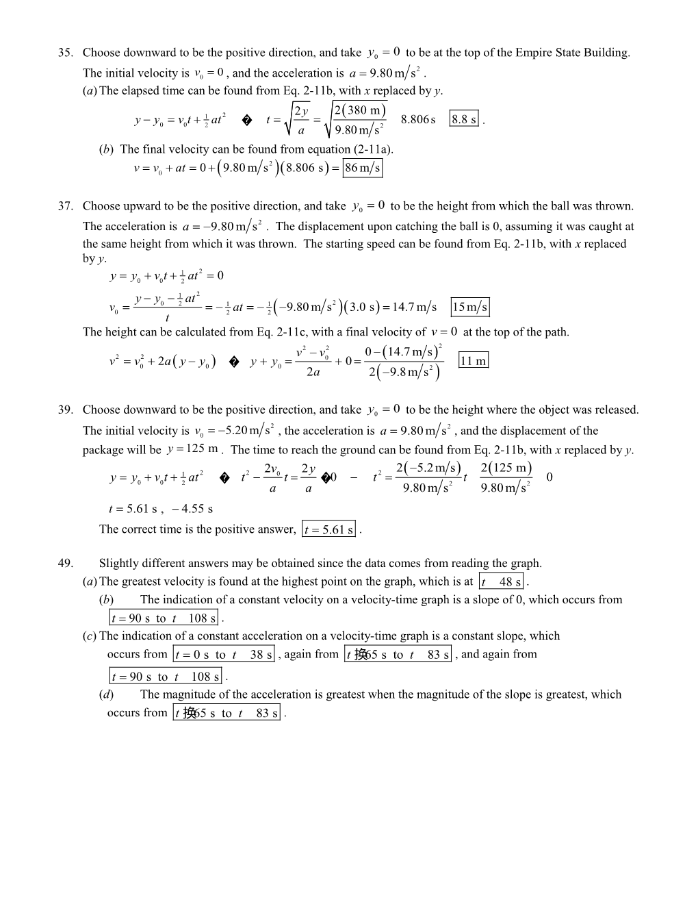 Solutions Chapter 2 1 to 2 7