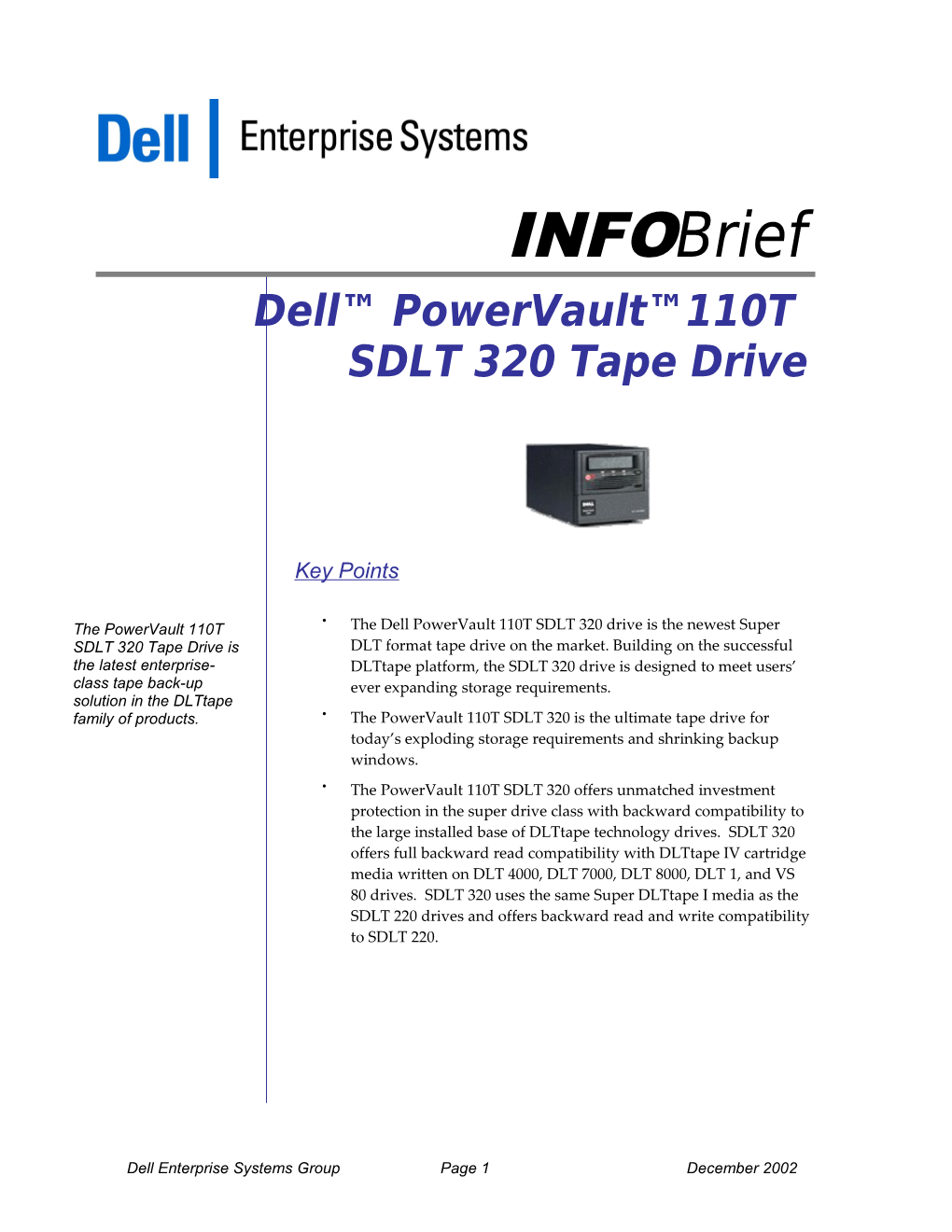 Powervault 110T SDLT 320 Infobrief