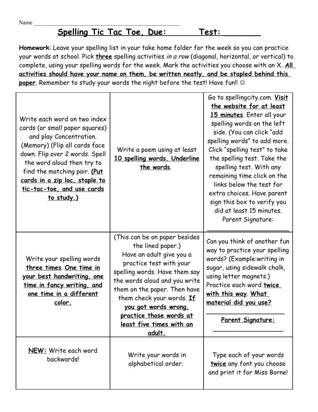 Spelling Tic Tac Toe s3