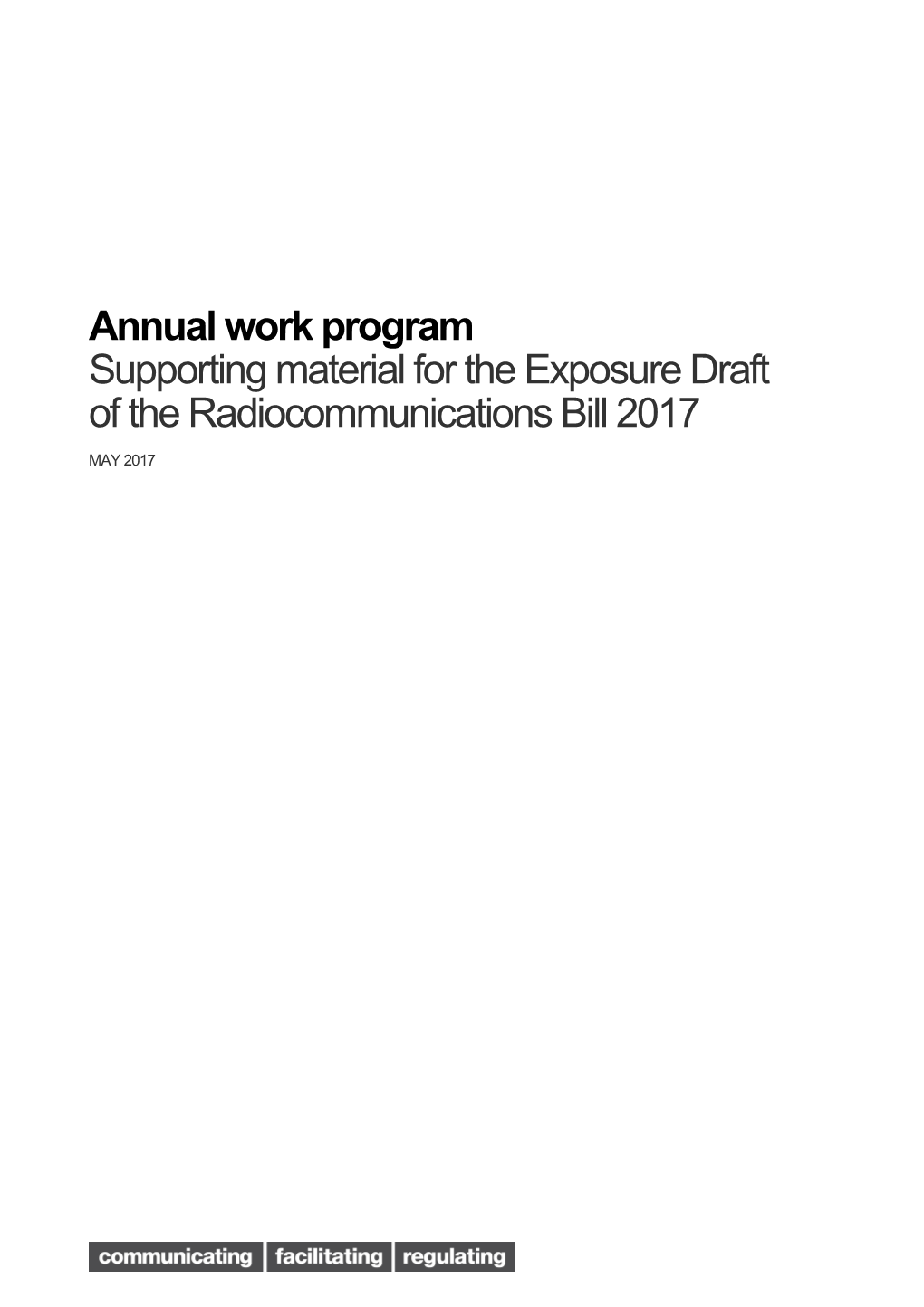 Annual Work Program