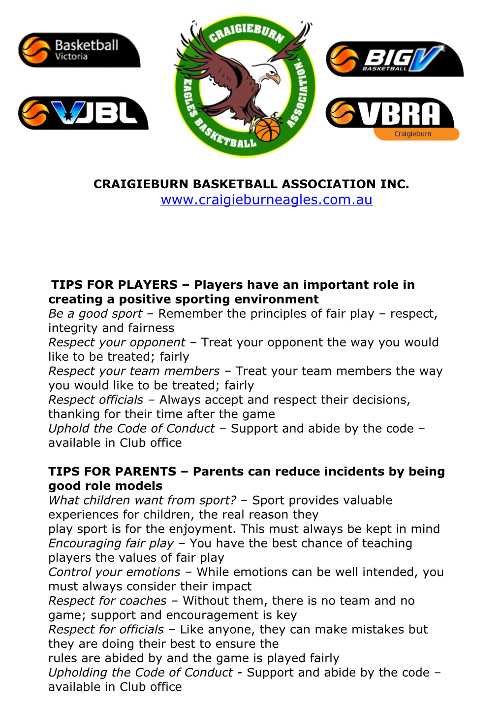 Craigieburn Basketball Association Inc