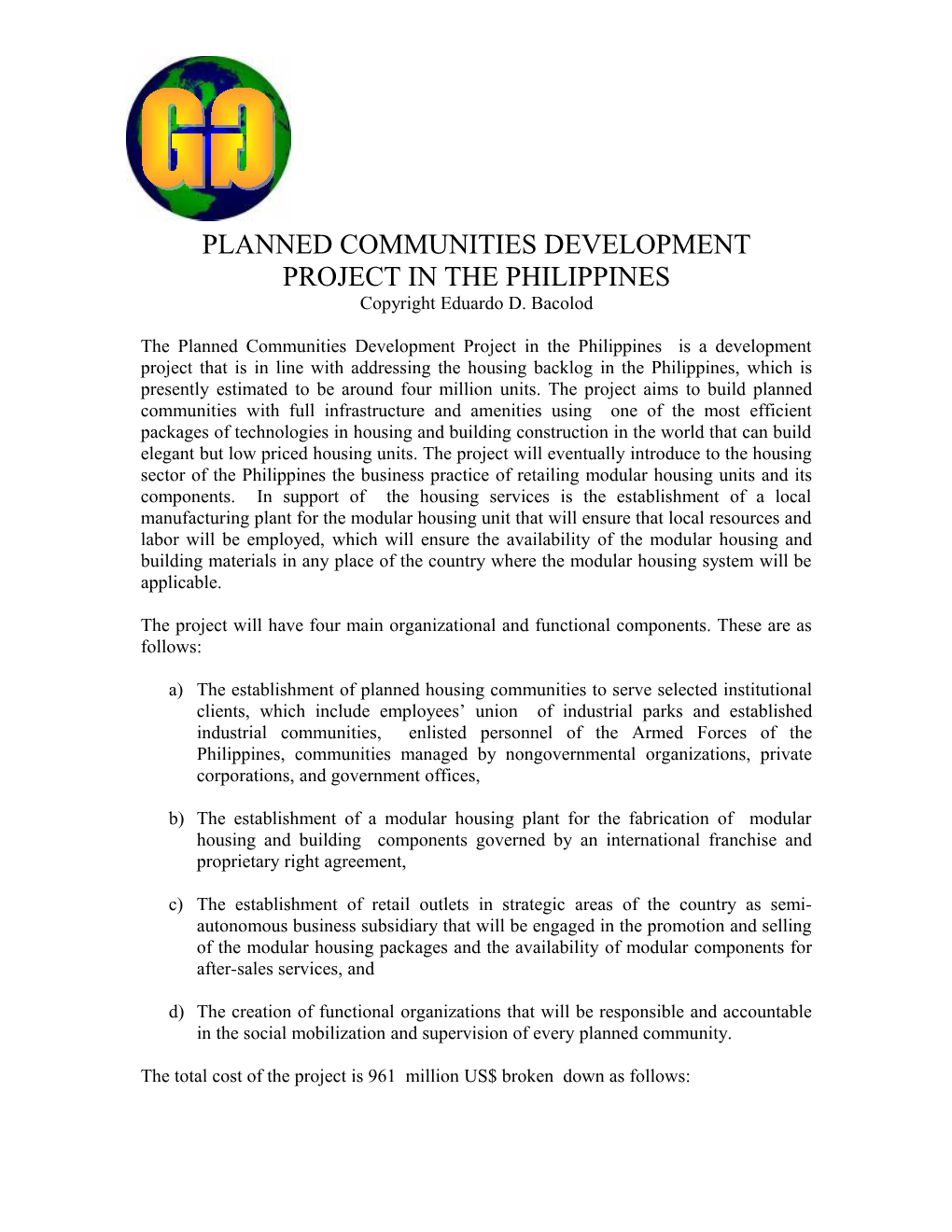 Philippine Planned Communities Foundation, Inc