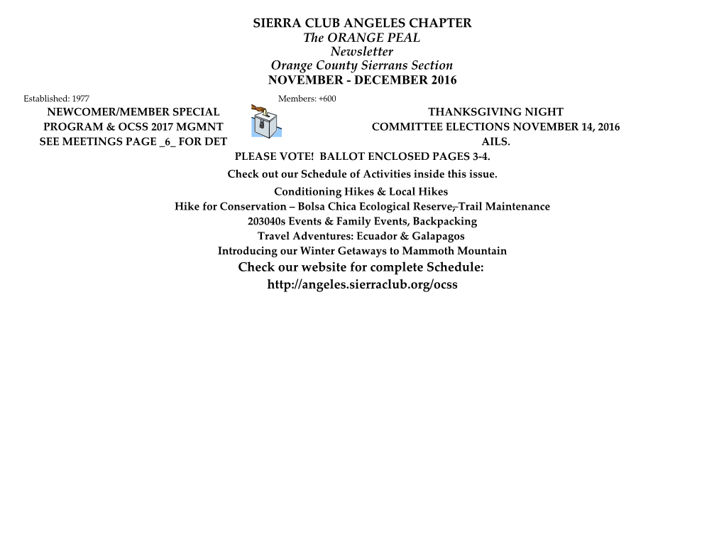 Sierra Club Angeles Chapter