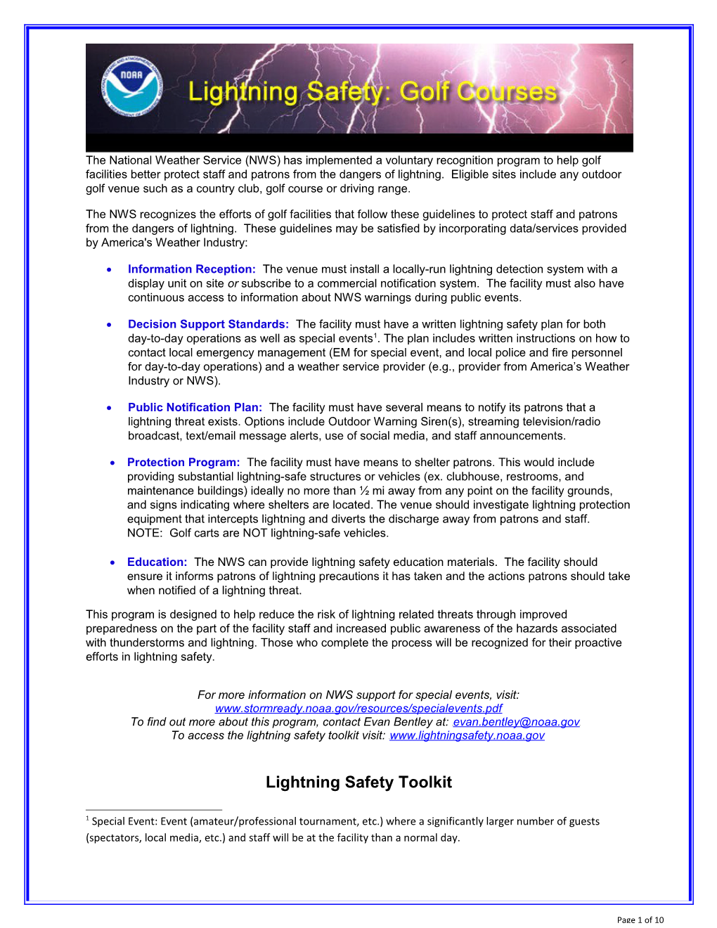 Lightning Aware Toolkit Safety Plan s1
