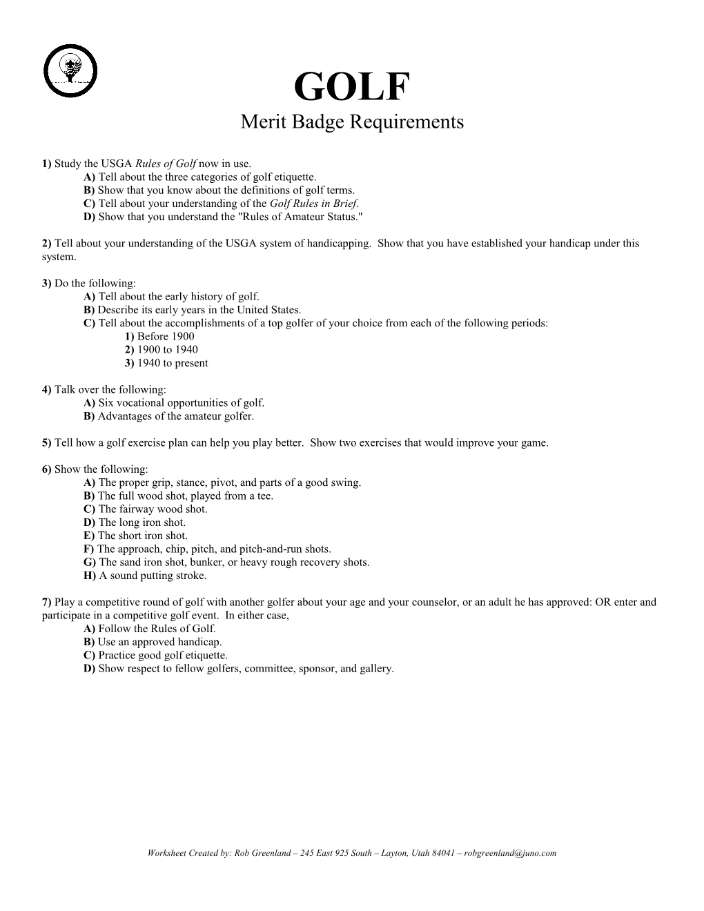 1) Study the USGA Rules of Golf Now in Use