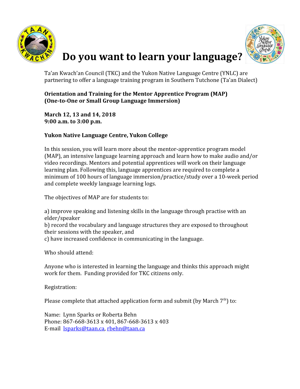 Do You Want to Learn Your Language?