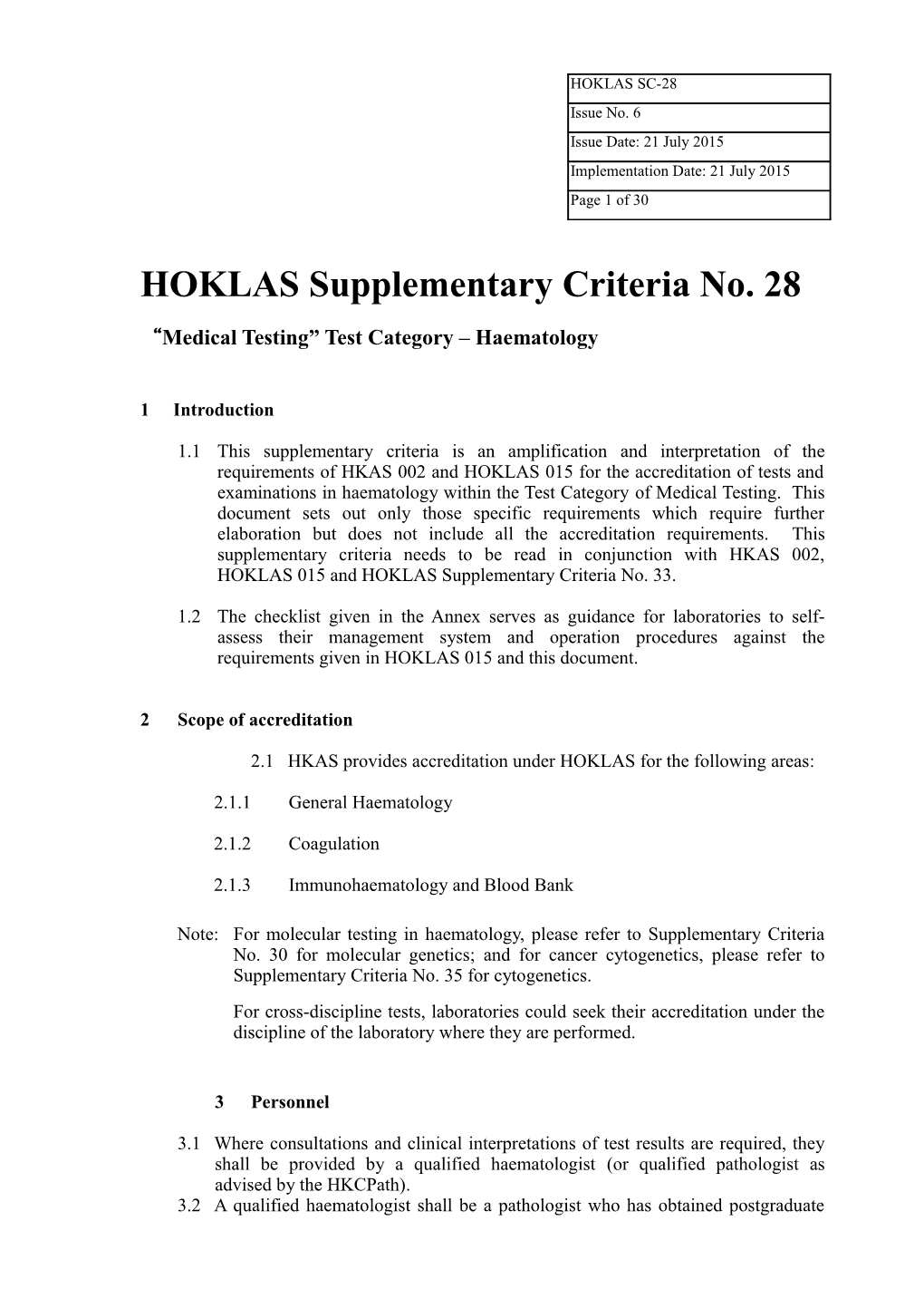 Medical Testing Test Category Haematology