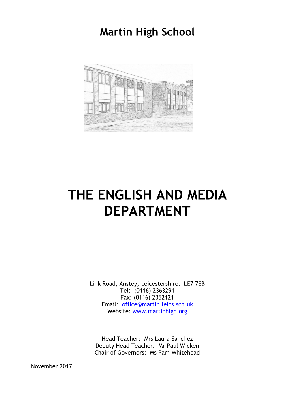 The English and Media Department