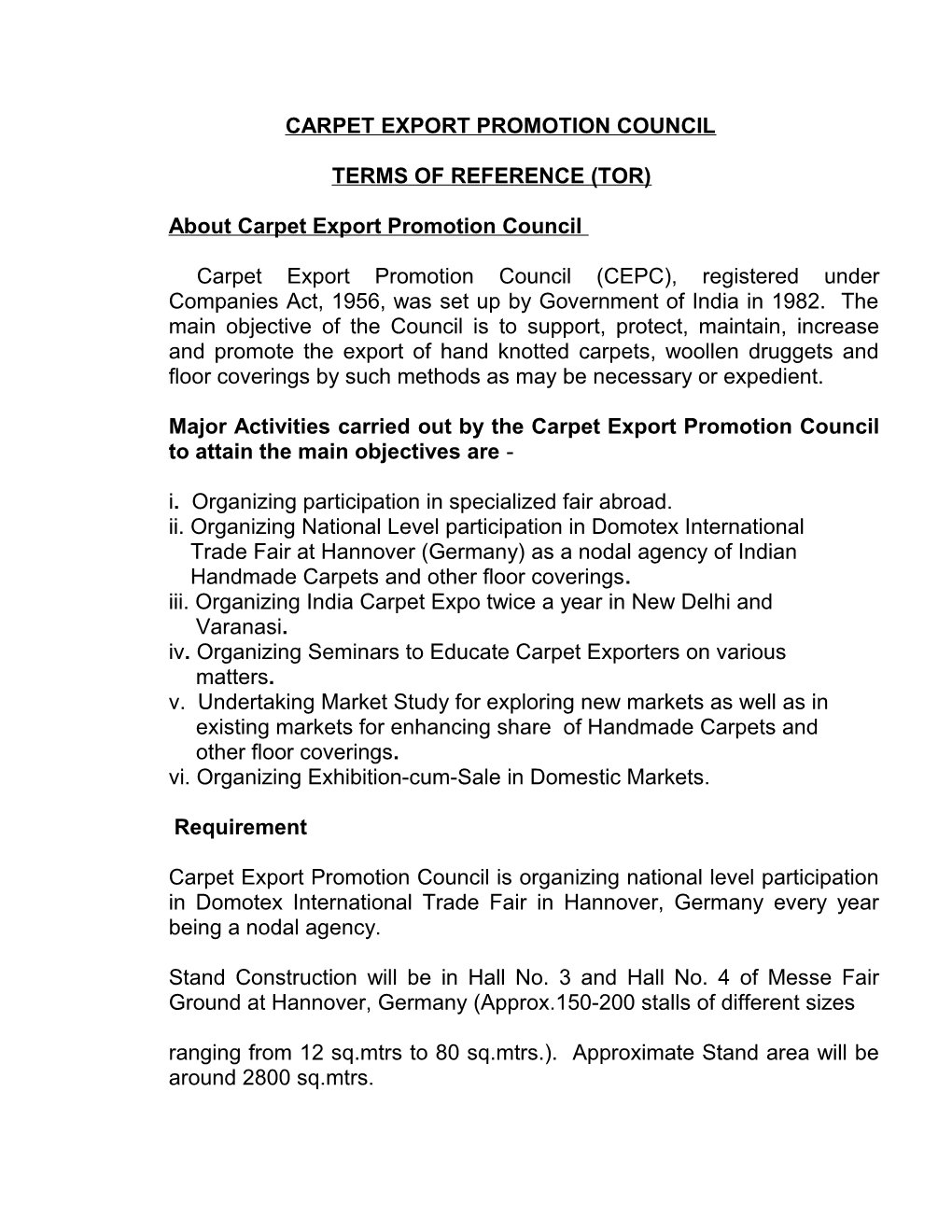 Carpet Export Promotion Council s1