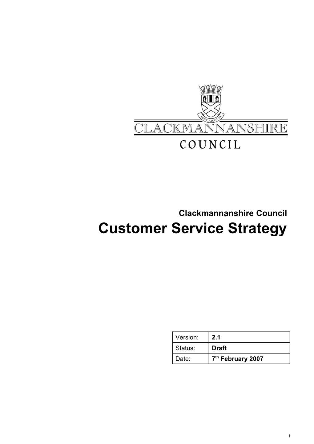 Customer Service Strategy