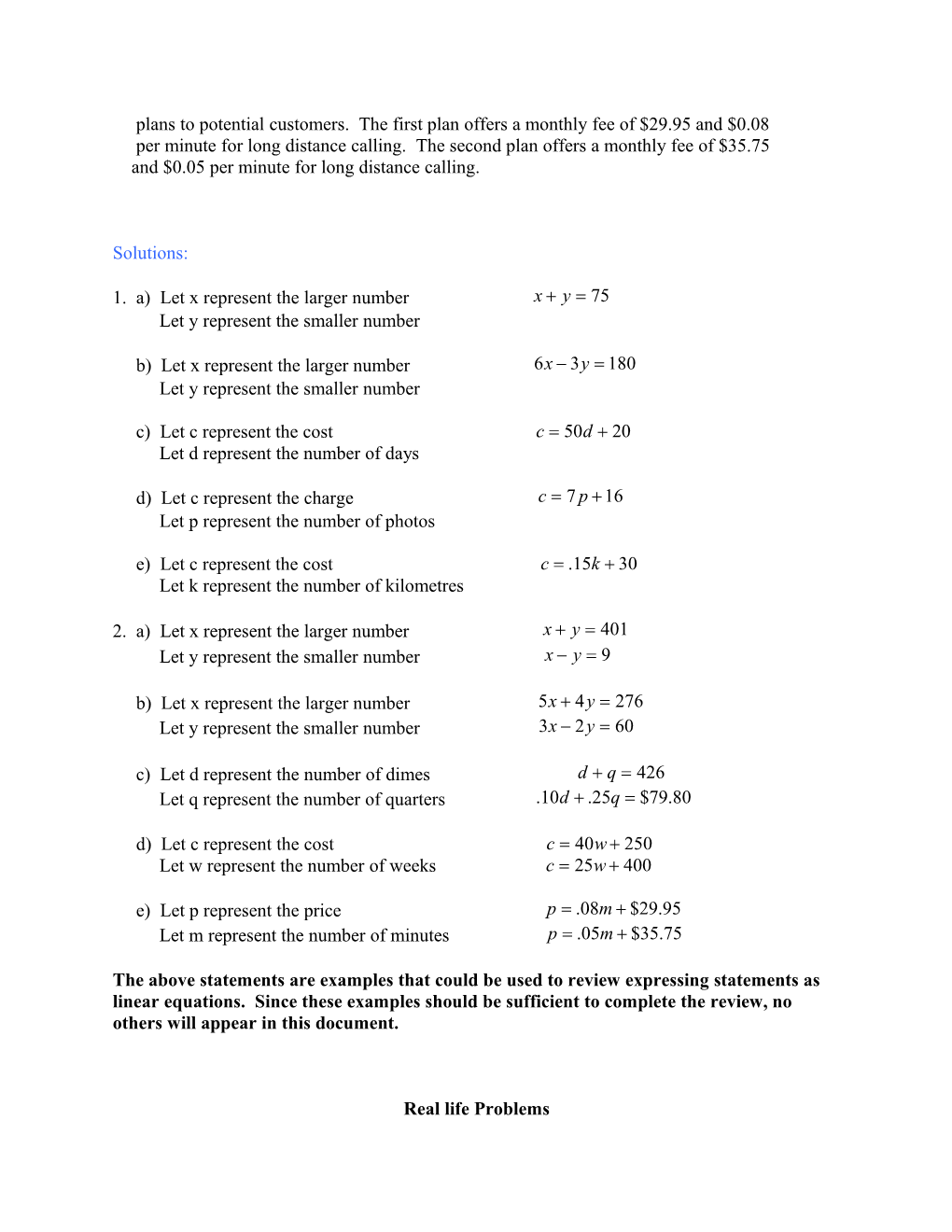 Systems of Linear Equations s1