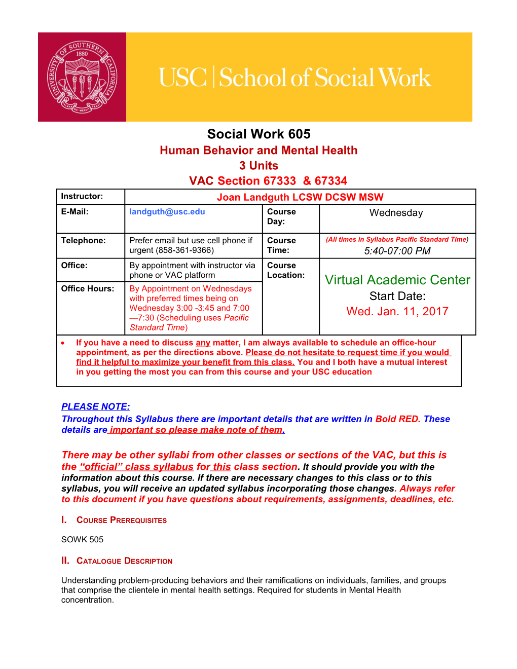 School of Social Work Syllabus Template Guide s24