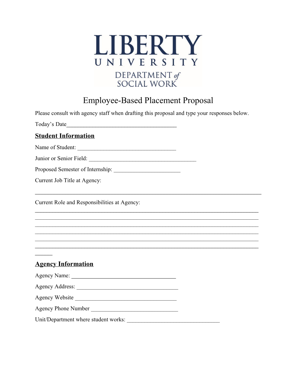 Employee-Based Placement Proposal