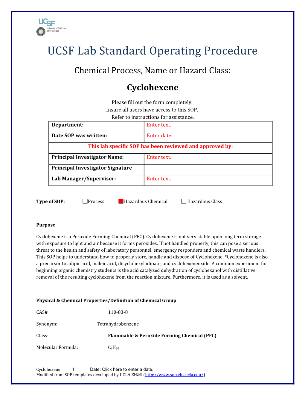 UCSF Lab Standard Operating Procedure s1