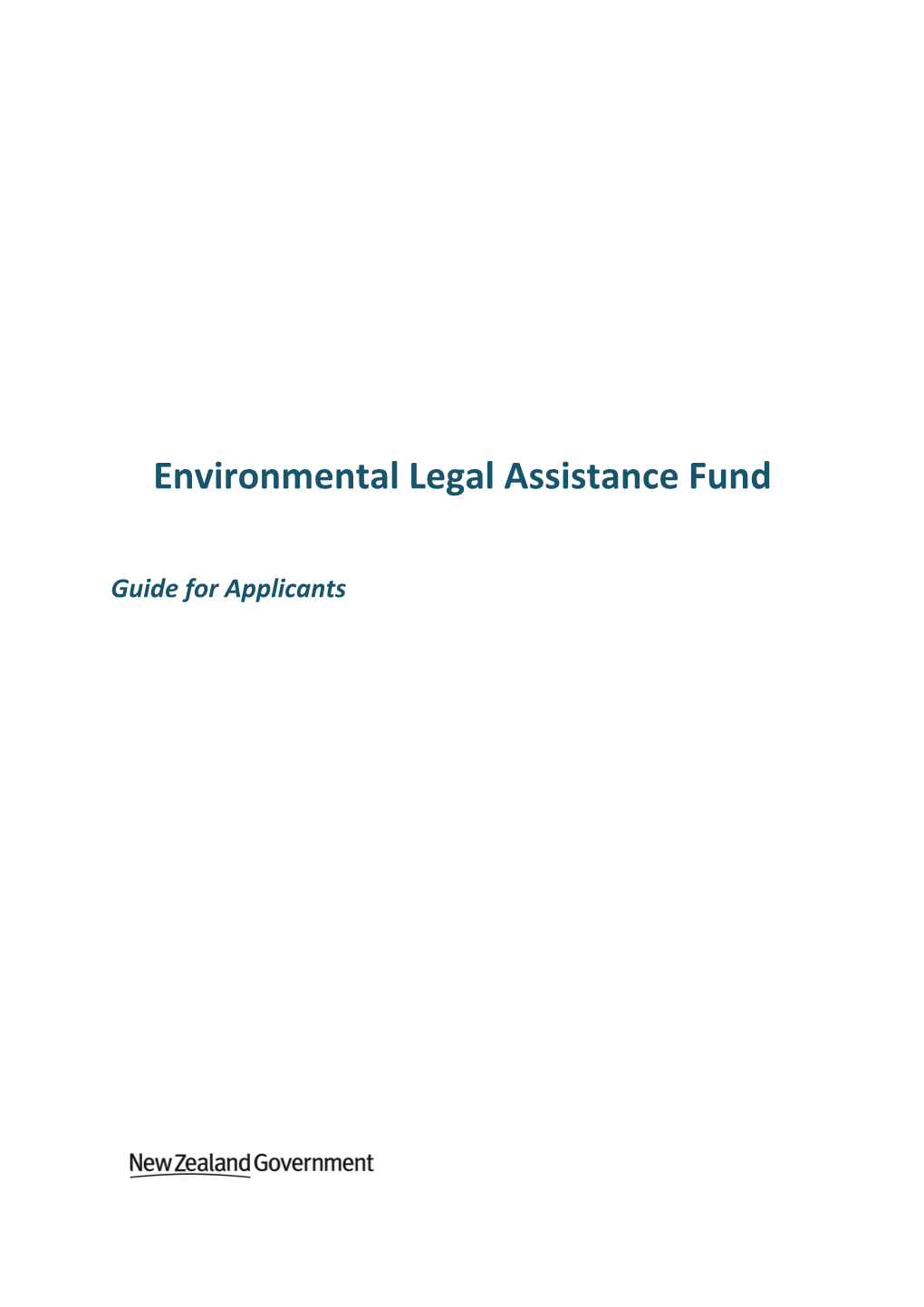 Environmental Legal Assistance Fund