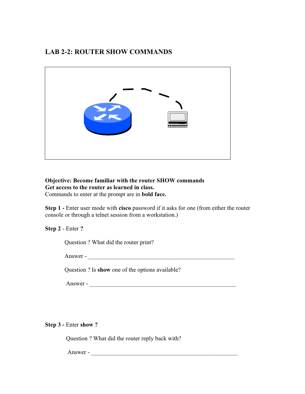 Lab: Router Show Commands