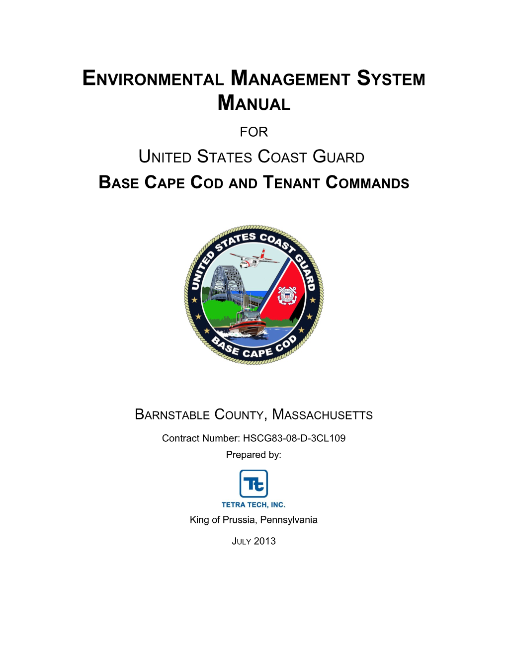 Air Station Cape Cod Natural Resources Management Plan