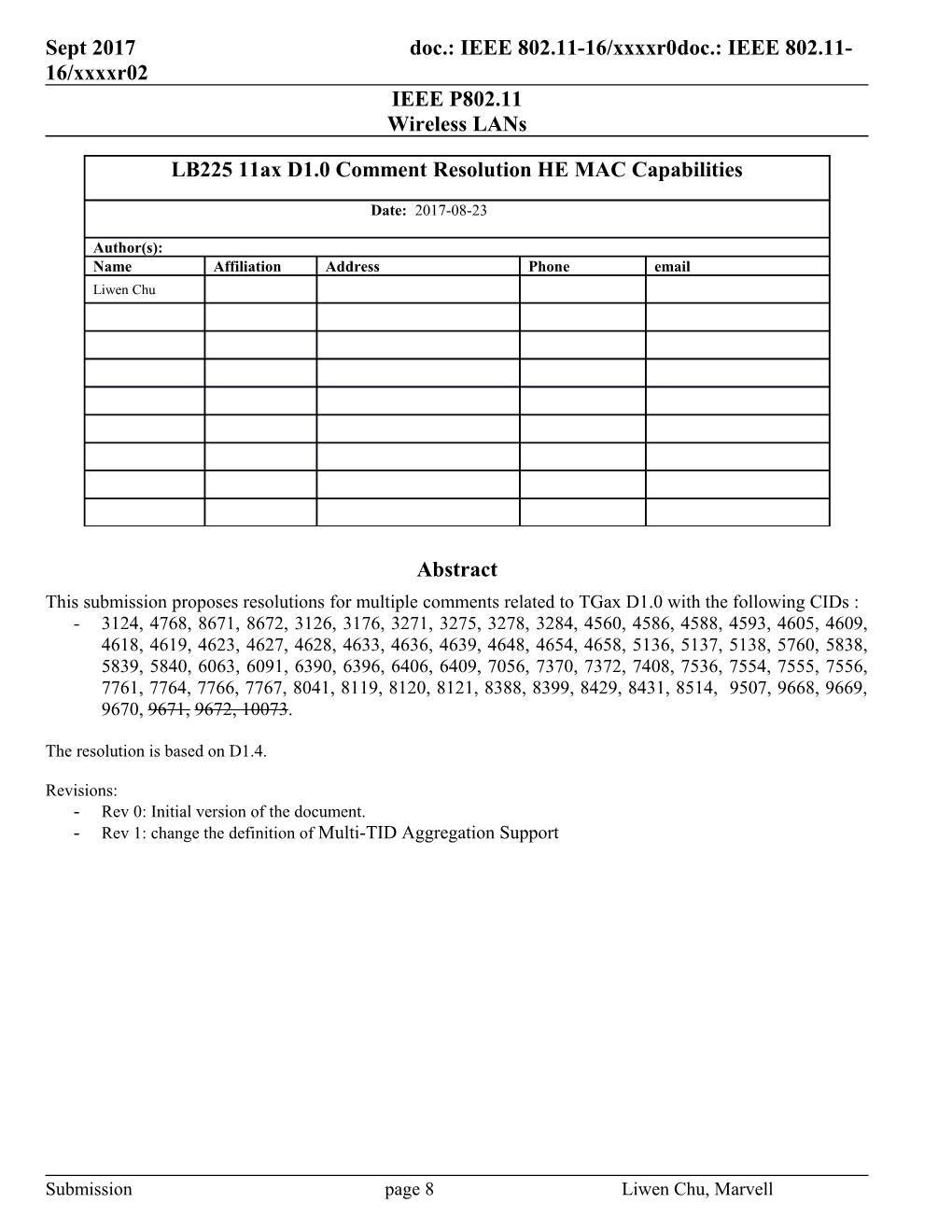 IEEE P802.11 Wireless Lans s121