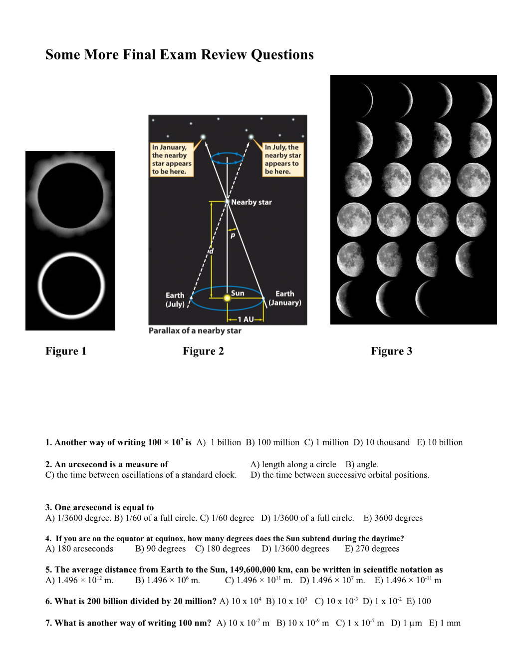 Some More Final Exam Review Questions