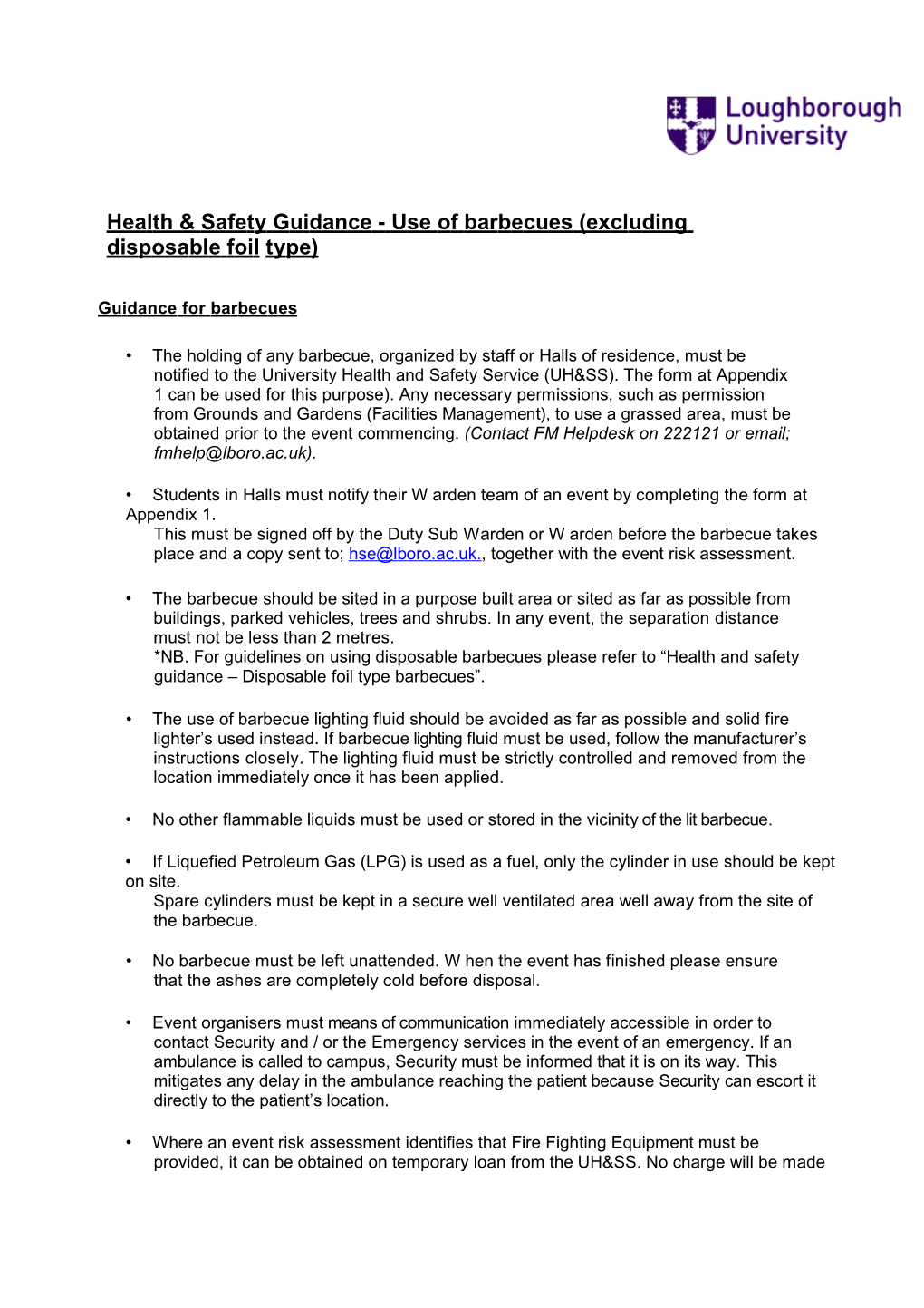 Health Safety & Environmental Guidance Note No