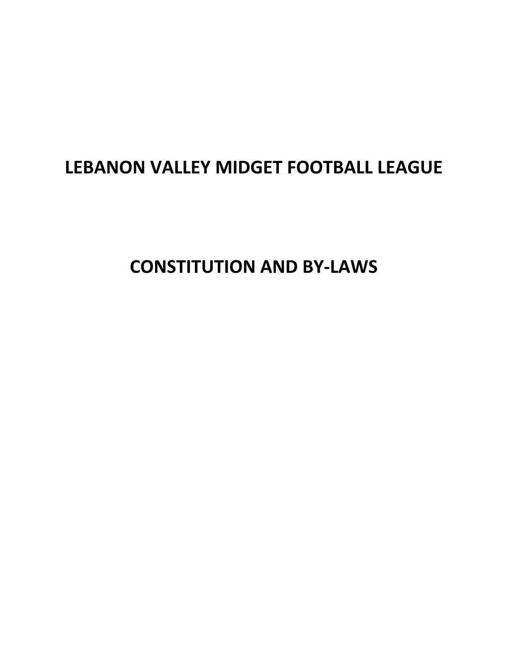 Lebanon Valley Midget Football League
