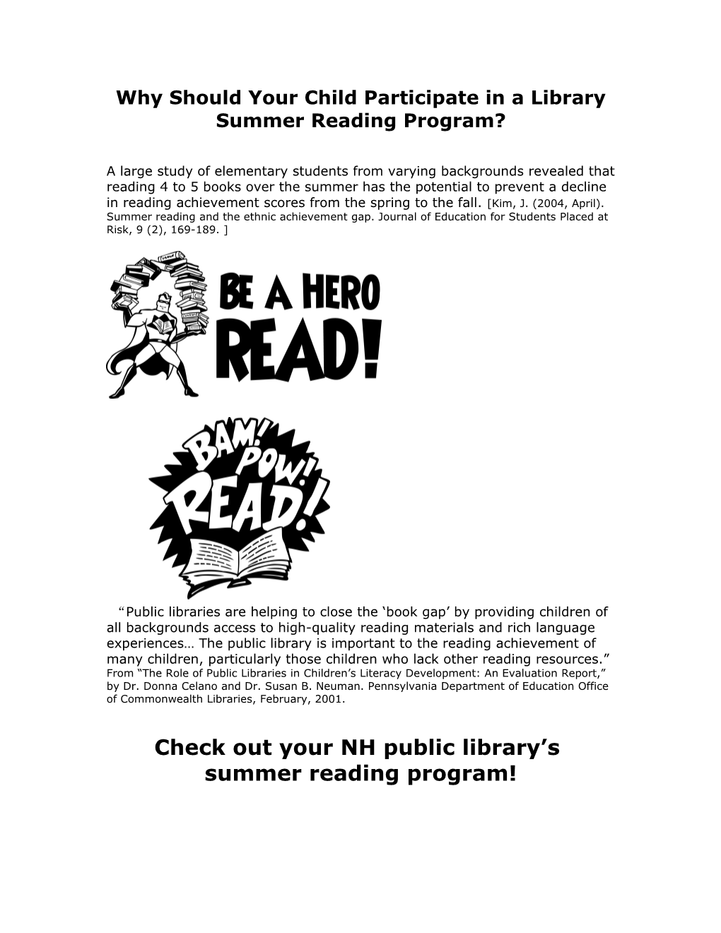 Why Should Your Child Participate in a Library Summer Reading Program?
