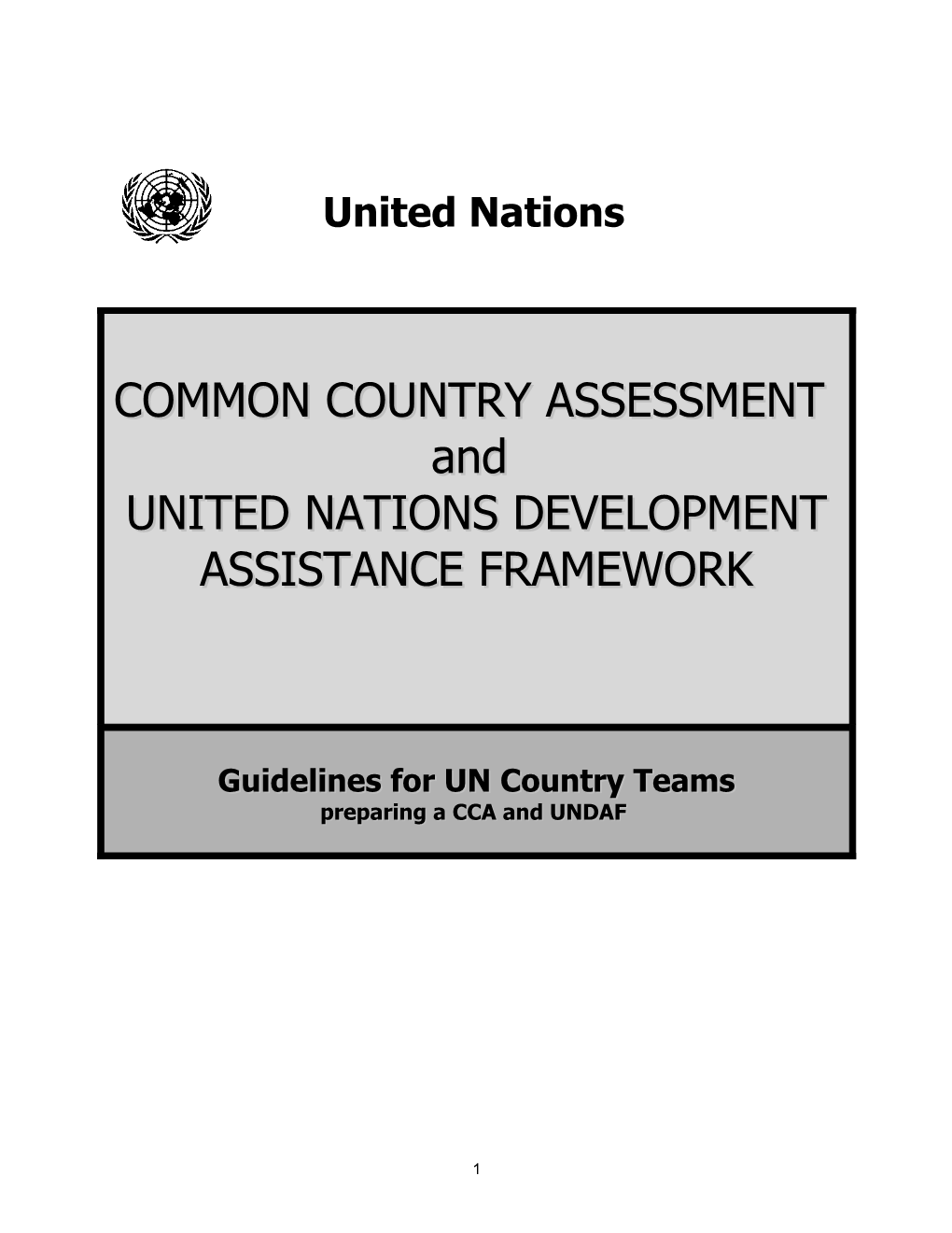 Road Map of the Un Coutry Programming Process 5