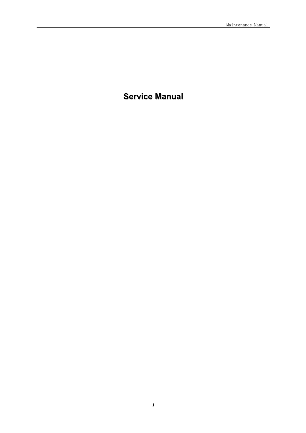 Maintenance Manual s1