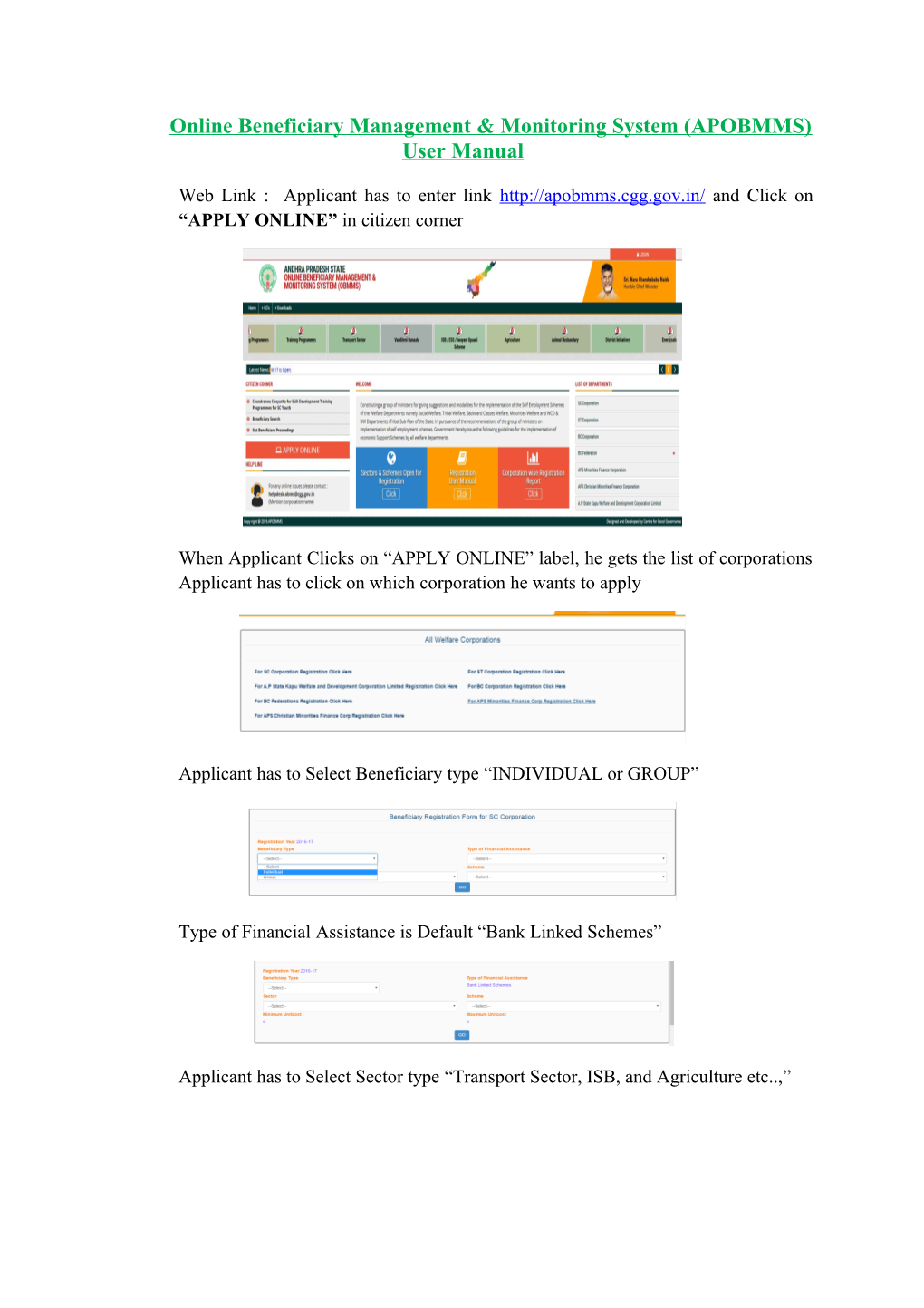 Online Beneficiary Management & Monitoring System (APOBMMS)