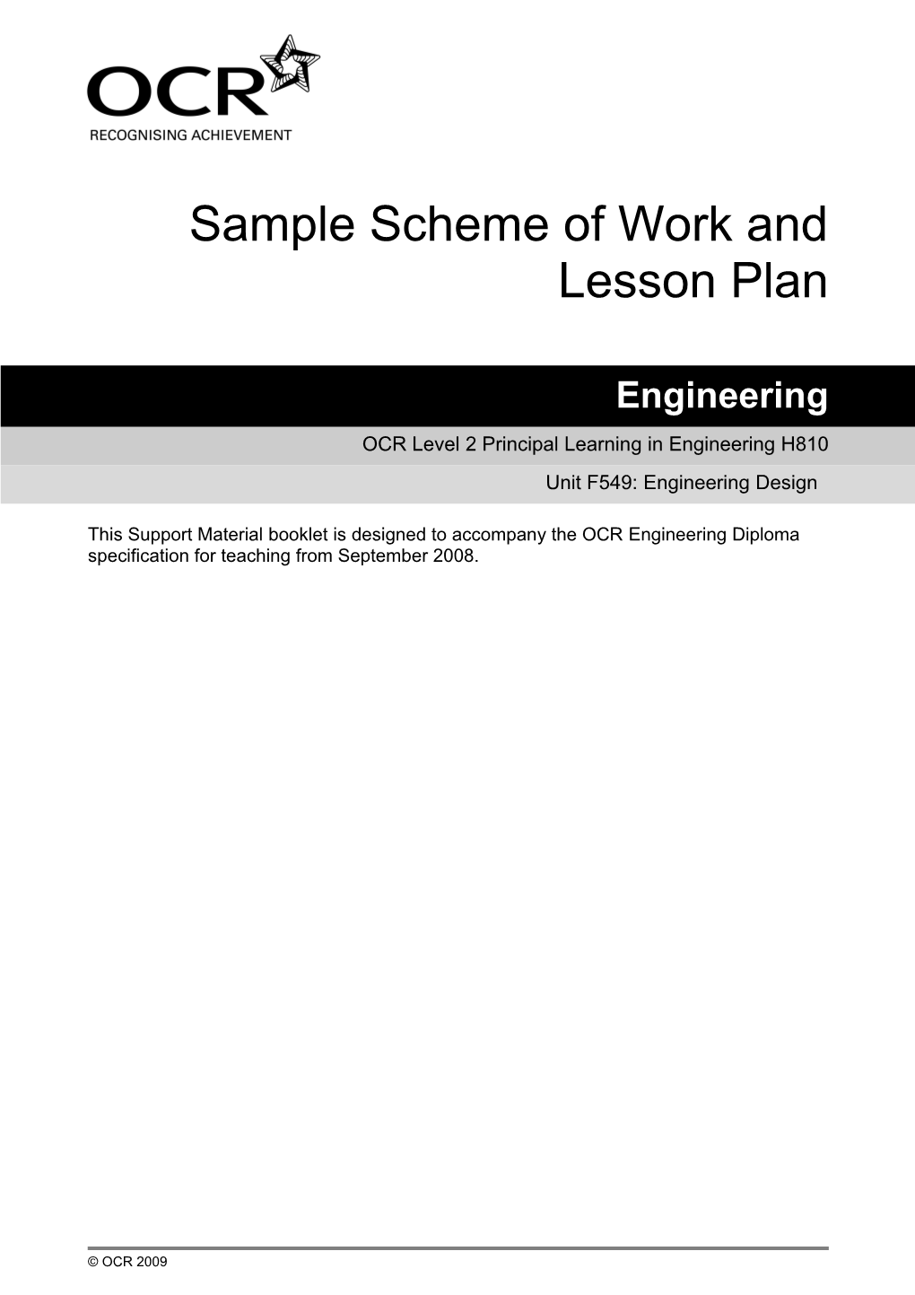 Sample Scheme of Work and Lesson Plan s1