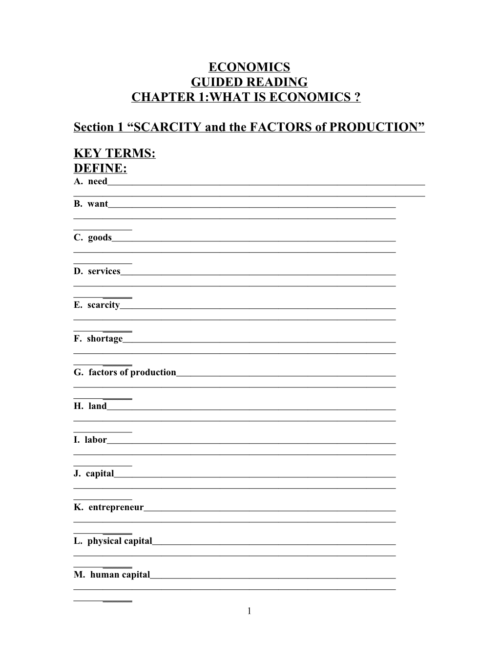 Chapter 1: What Is Economics s1