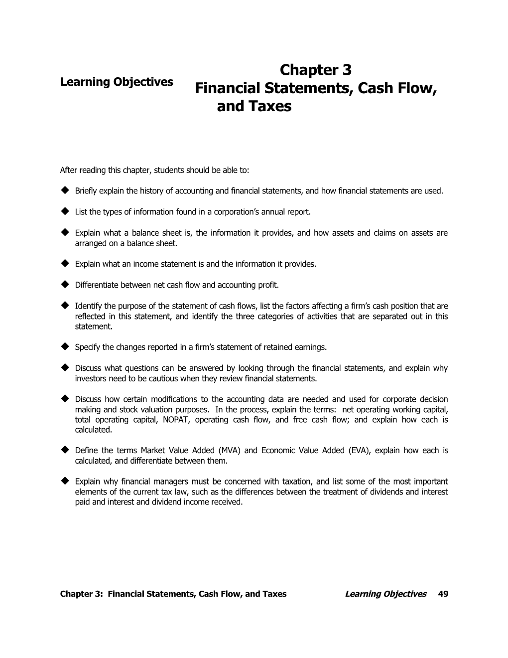 Financial Statements, Cash Flow, and Taxes