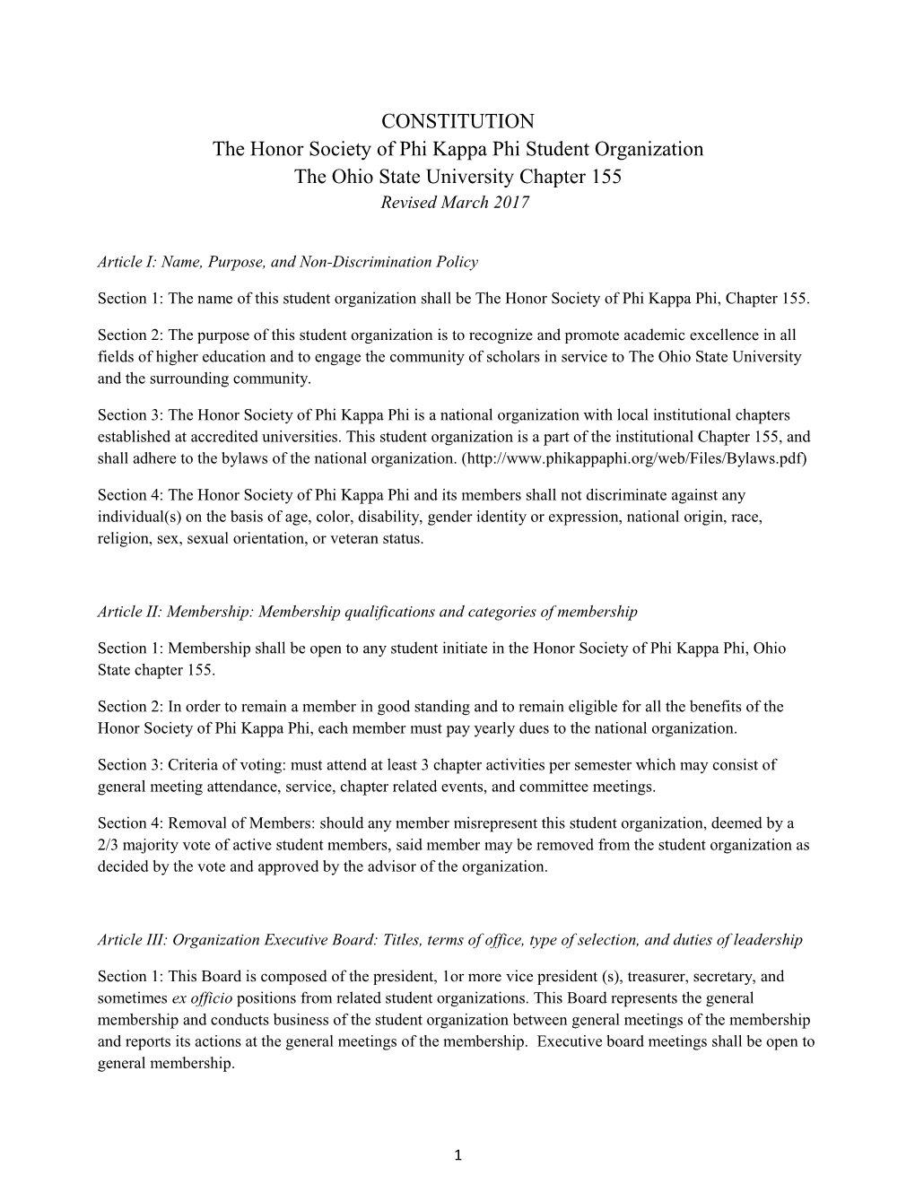 The Honor Society of Phi Kappa Phi Student Organization