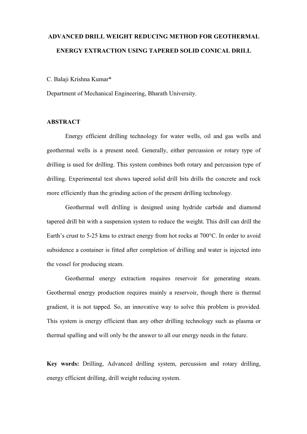 Design and Analysis of Geothermal Drill During Drilling at High Temperature Rocks