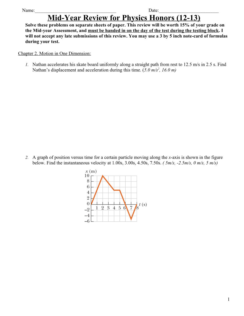 Conservation of Energy Experiment