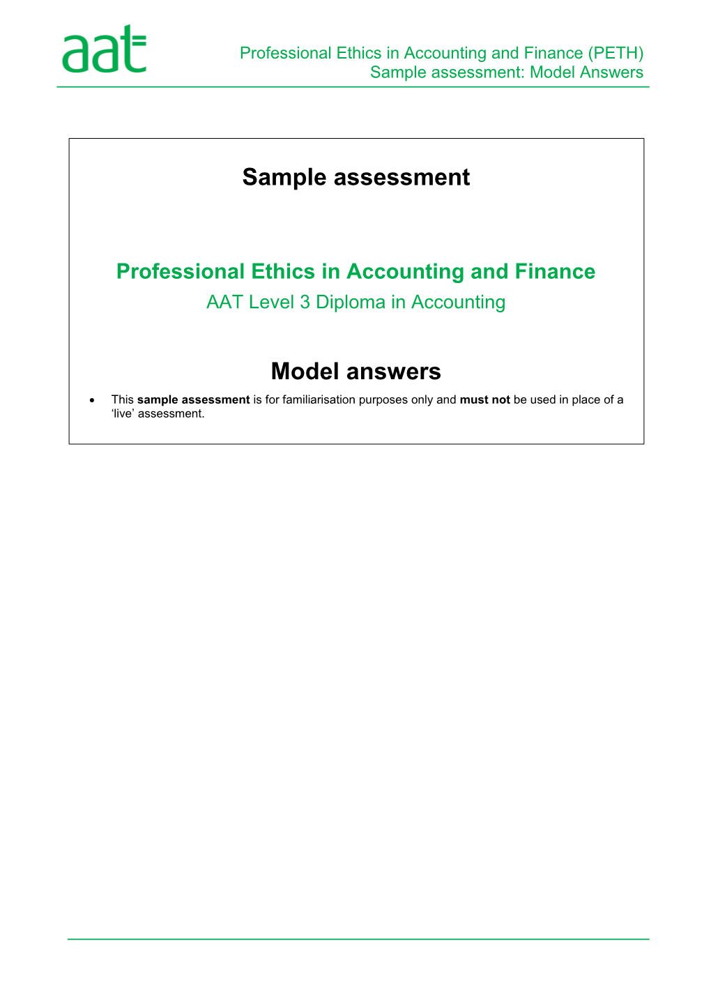 Professional Ethics in Accounting and Finance (PETH)