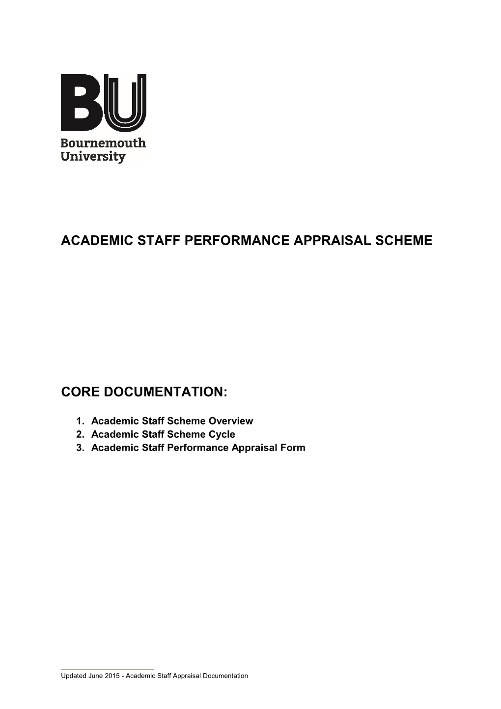 Academic Staff Core Documentation May 2014