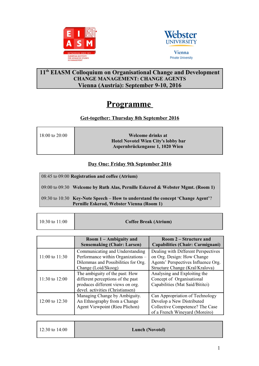 EIASM Conference Workshop on Organisational Change and Development s1