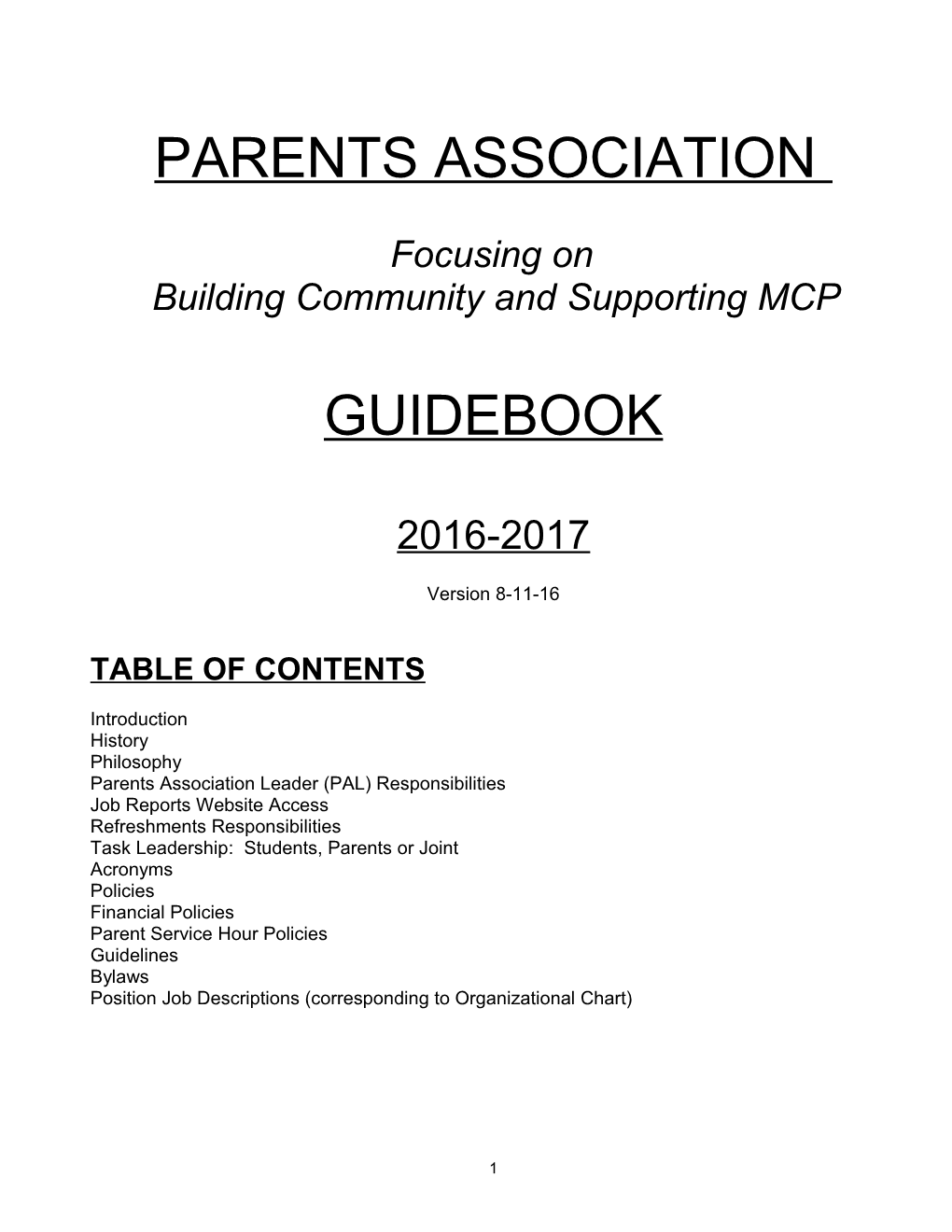 Mcp Parents Association