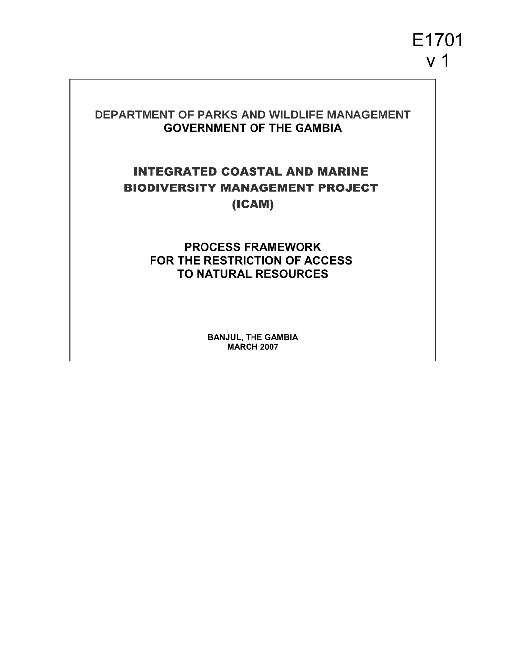 Integrated Coastal and Marine Biodiversity Management Project