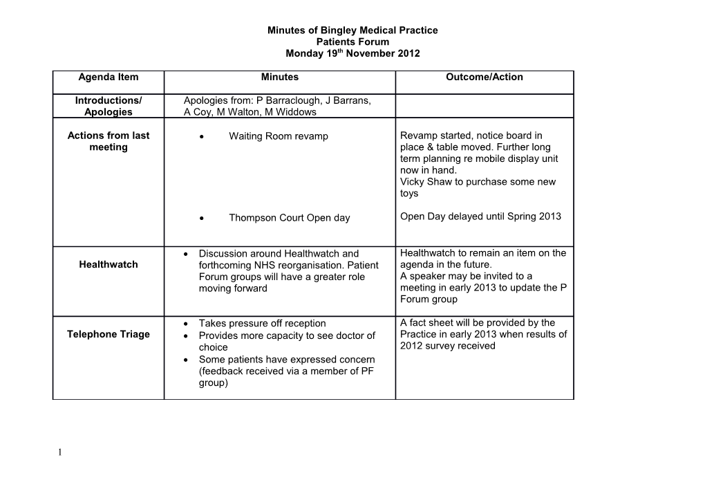 Minutes of Bingley Medical Practice s1