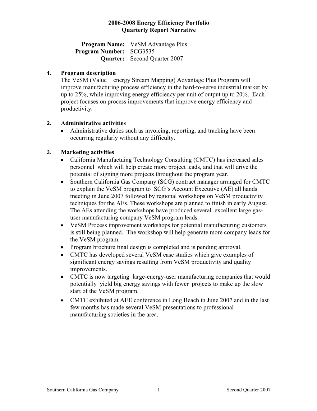 2006-2008 Energy Efficiency Portfolio