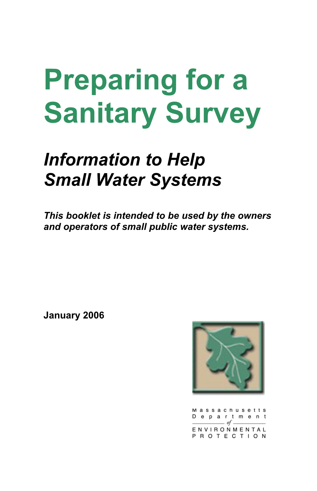 Preparing For A Sanitary Survey: Tips For Small Water Systems