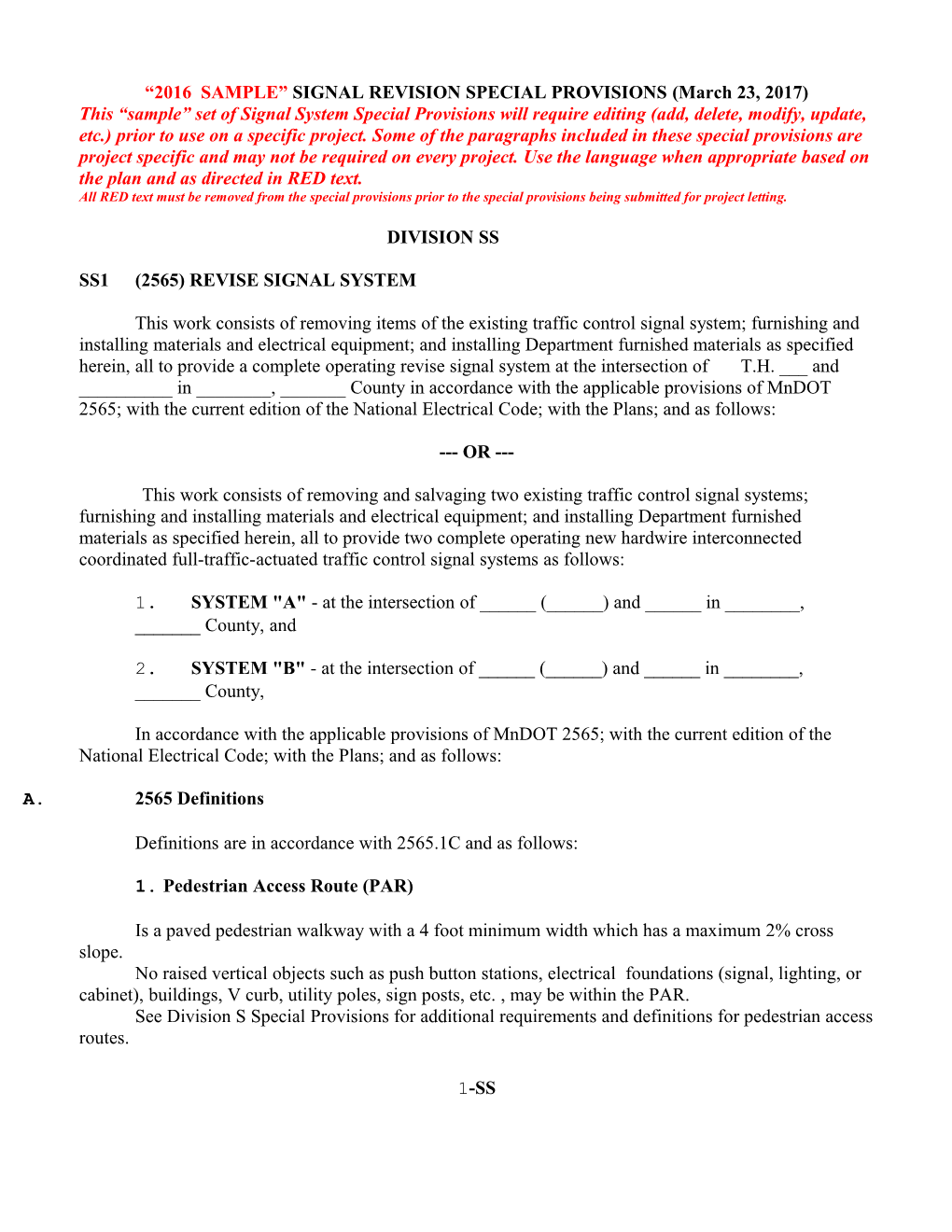 2016SAMPLE SIGNAL REVISION SPECIAL PROVISIONS(March 23, 2017)