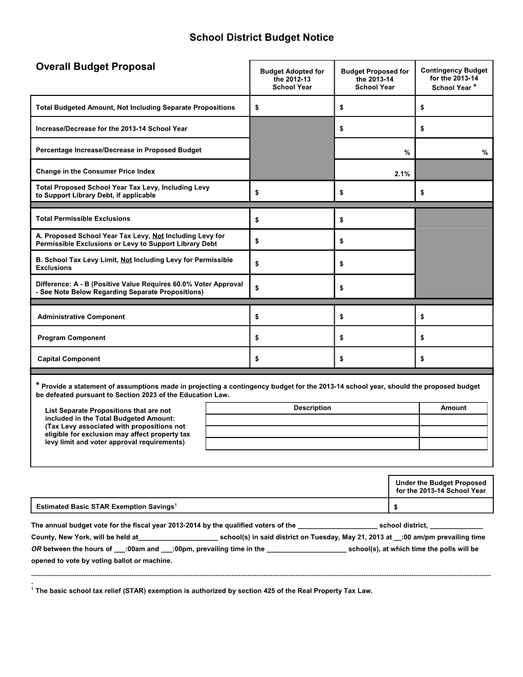 School District Budget Notice s1