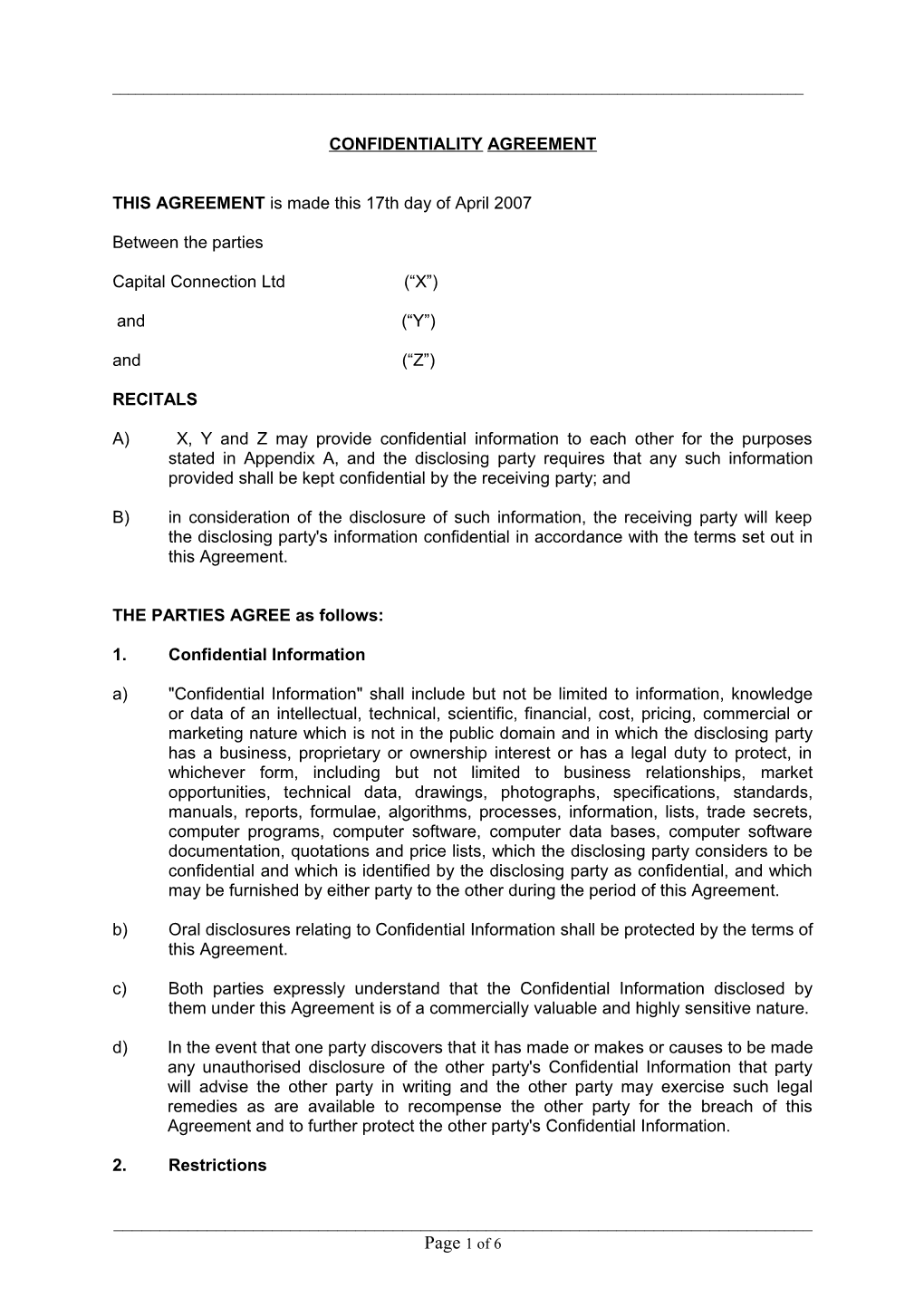 Confidentiality Agreement s8