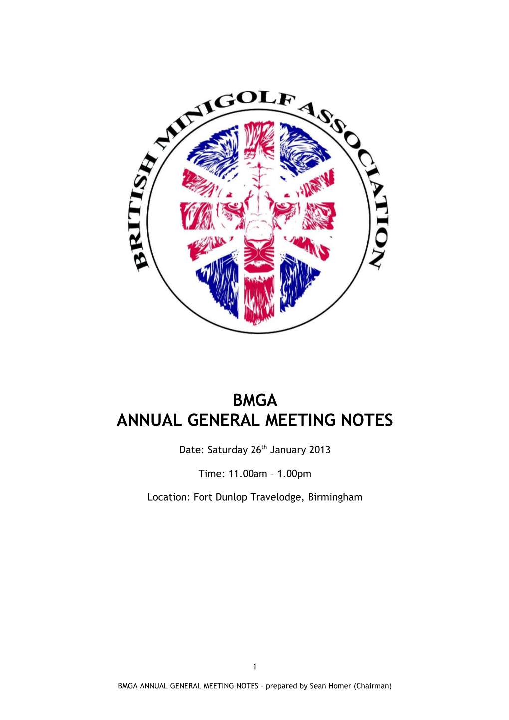 Bmg Agm Info Pack 2013