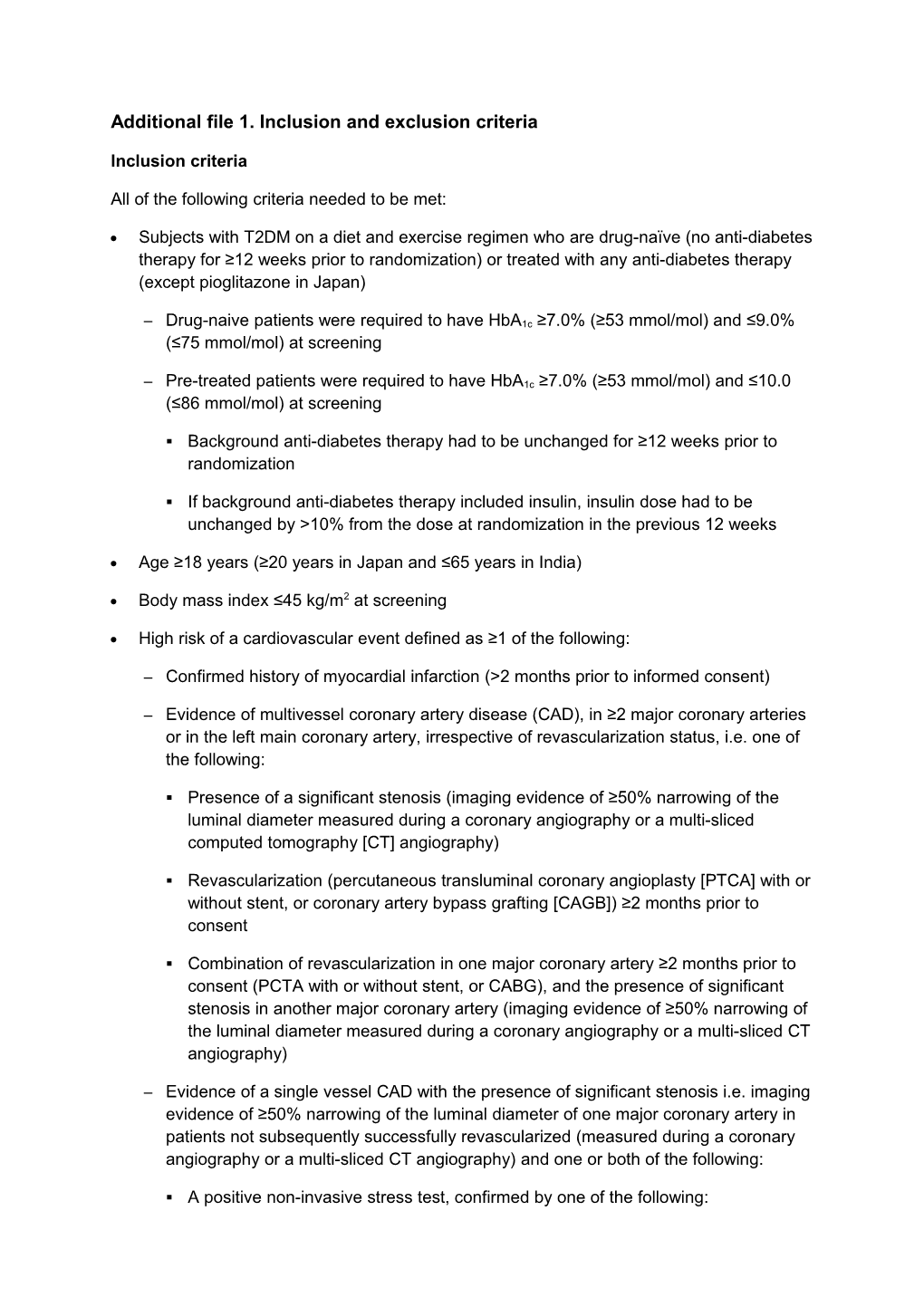 Additional File 1. Inclusion and Exclusion Criteria