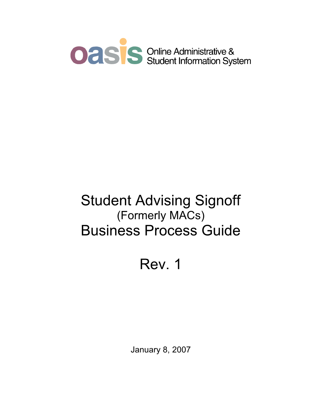 Student Advising Signoff